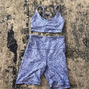 Athleta biker short & bra set
